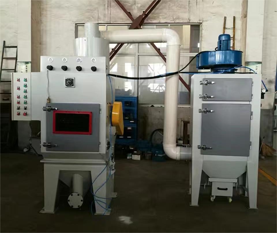 信阳中小型零件履带式自动喷砂机高效清洁省时省力