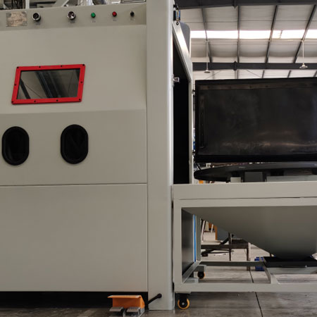 信阳无尘喷砂机半自动模具喷砂机